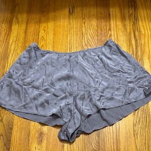 Vintage 100% Silk Gray Tap Shorts Lingerie